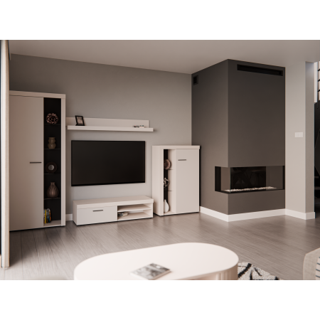 Meblościanka 270 cm Ramon Beż Piaskowy zestaw mebli do salonu